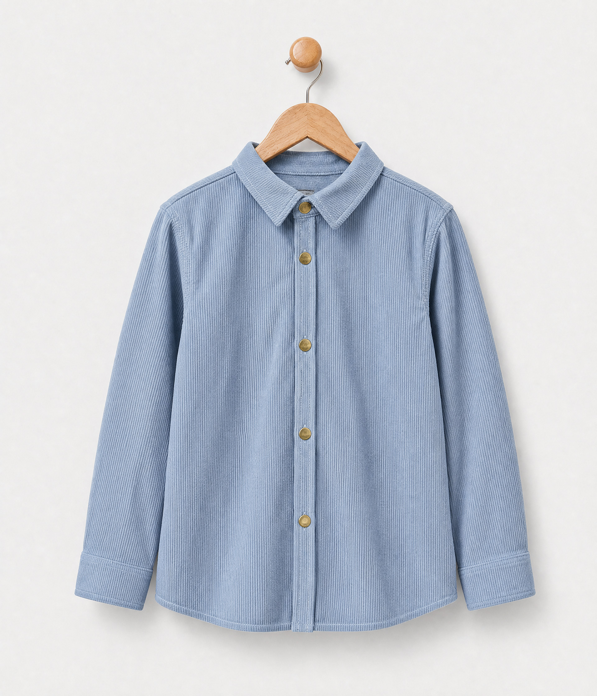27523 Chemise garçon bleu gristatre unie – Image 1