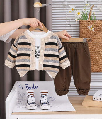 Ensemble garçon 3 pièces casual chic