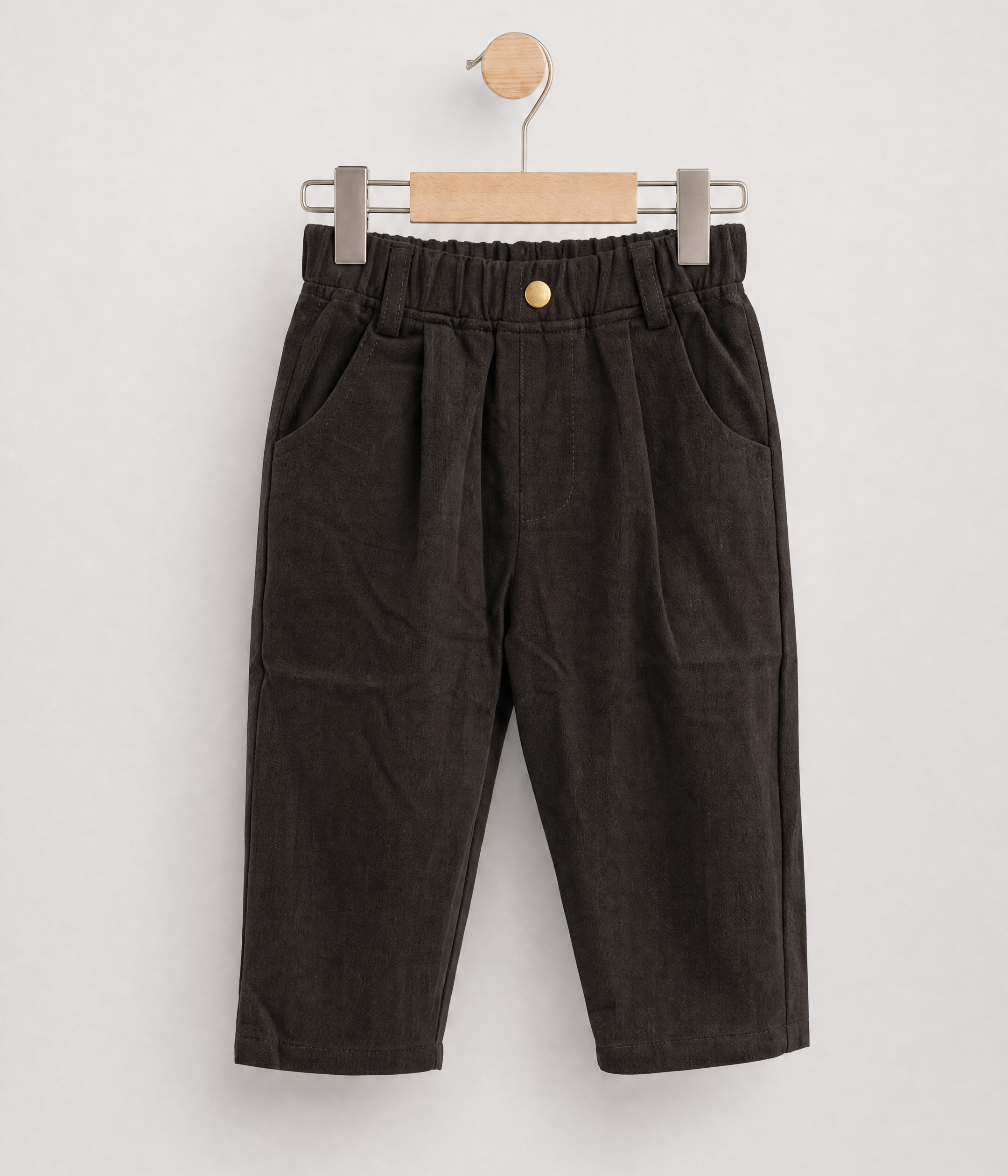 46156 Z 45- Pantalon garçon en velours de couleur Gris foncé – Image 1