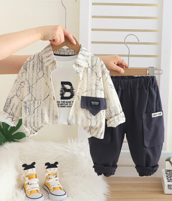 tenue Garçon 3 piéces Gris Cargo Stylé