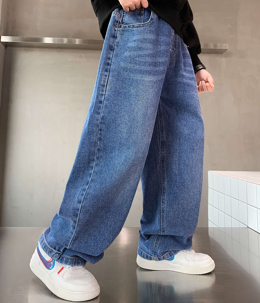 49455_ Jean Garçon – Denim Bleu Classique Coupe Ample – Image 1