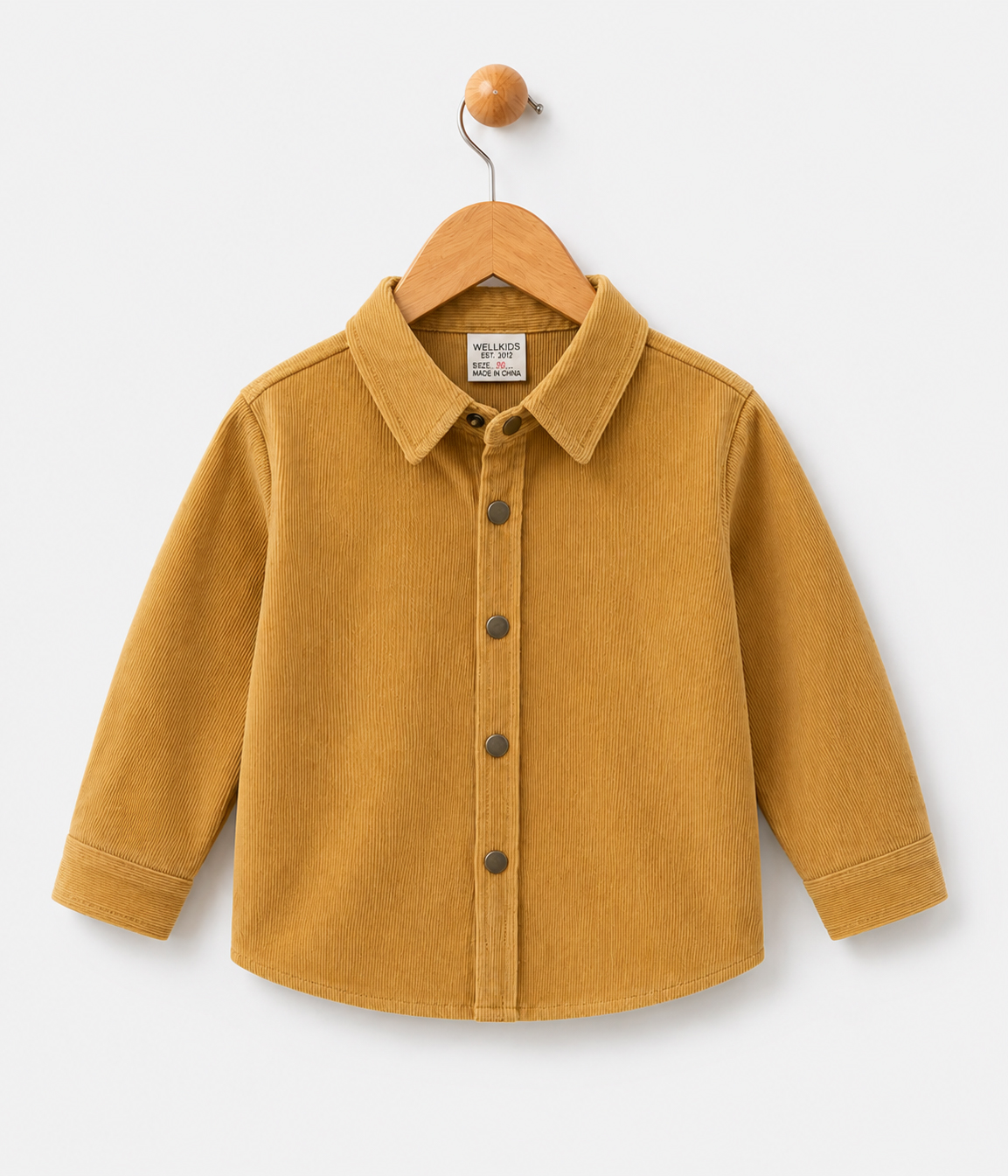 53926 Chemise garçon de couleur jaune canari – Image 1
