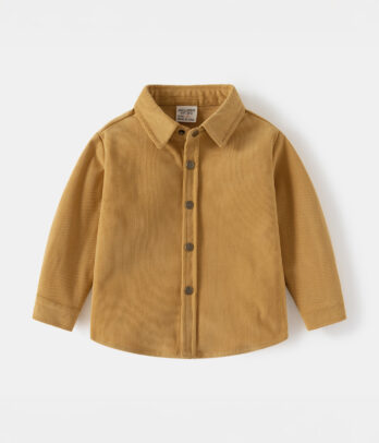 Chemise garçon de couleur jaune canari