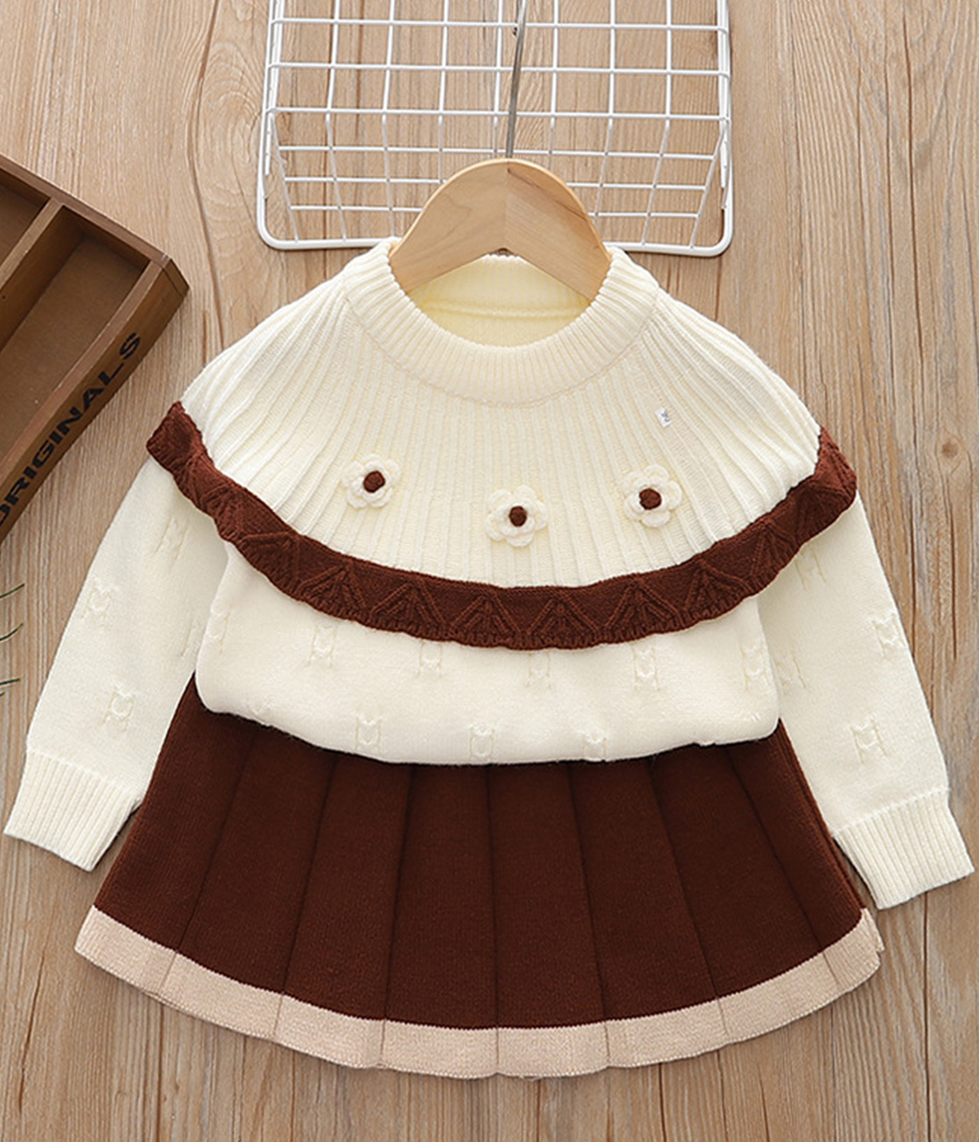 76515 (6) Ensemble 2 pièces fille Style chic automne – Image 1