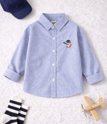 Chemise garçon classique bleu