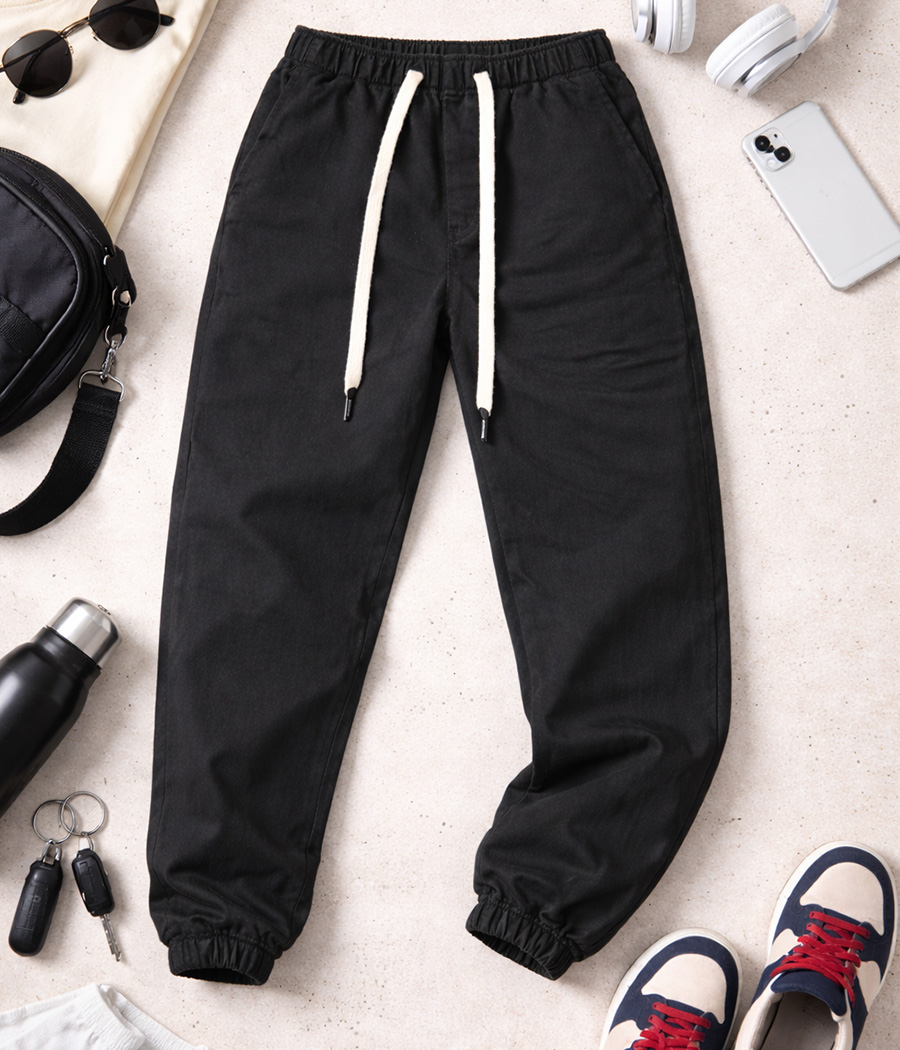 83955 47- Pantalon garçon ample noir – Image 1