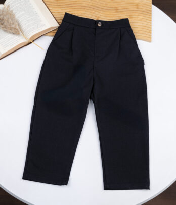 Pantalon Garçon – Noir Élégant & Intemporel