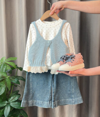 Ensemble 3 pièces fille style décontracté