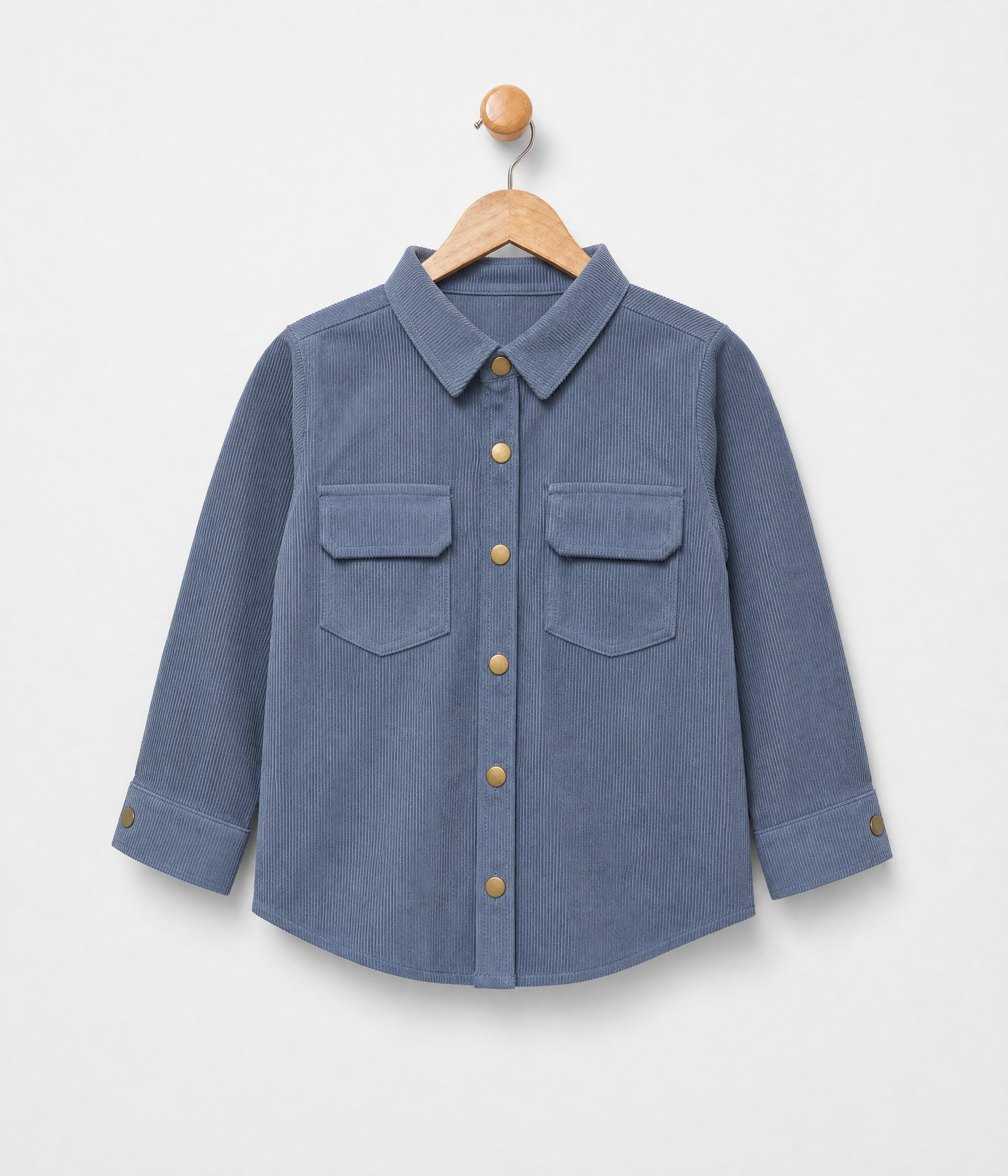 94439d Chemise bleu denim en velours côtelé – Le style casual revisité – Image 1