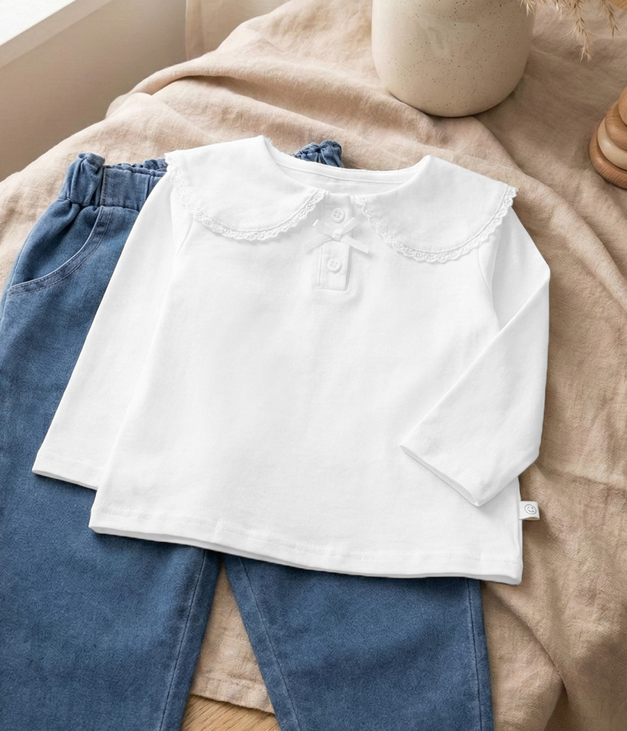 95762 Blouse Blanche Fille – Élégance et Simplicité – Image 1