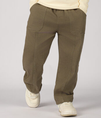 Pantalon Garçon – Style Cargo Vert Kaki