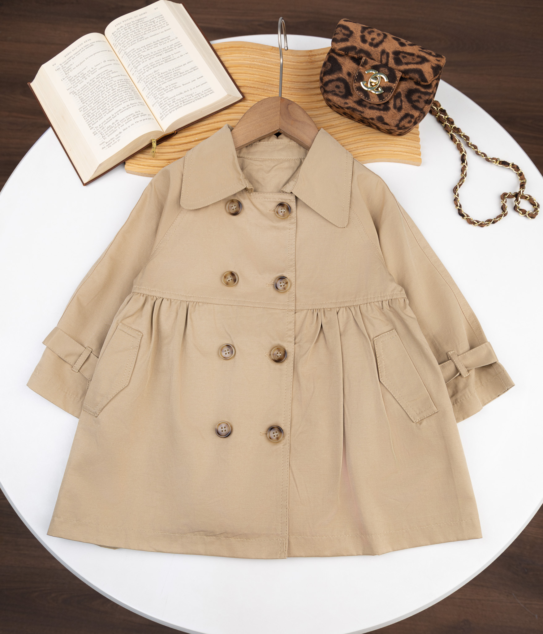 _MG_1499-Edit Trench beige pour fille – L’allié parfait des demi-saisons – Image 1