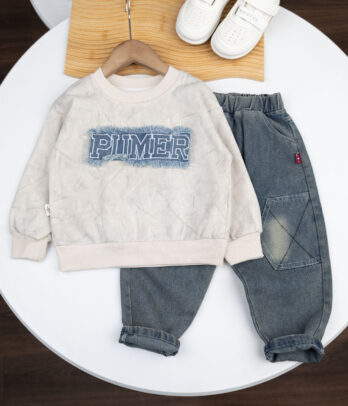 Ensemble Garçon – Sweat Pumer & Jean Décontracté