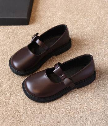 Chaussures Fille Vernies Marron avec Nœud