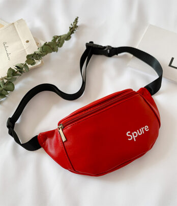 Sacs banane en similicuir - 55318-Rouge