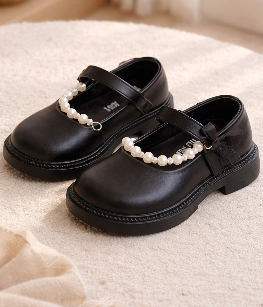 67915 Chaussures Fille Noires avec Perles – Image 1