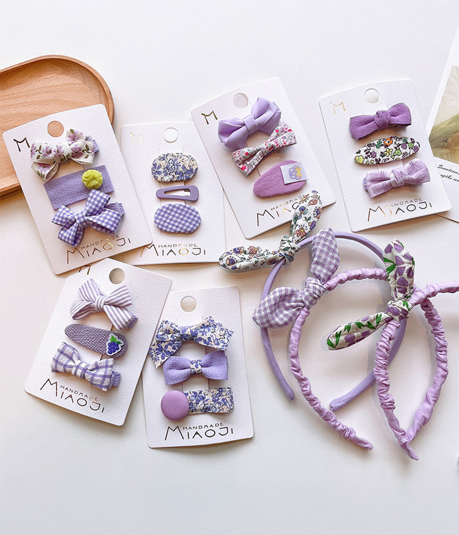 82176 Lot d’accessoires cheveux fille – Collection Lavande – Image 1