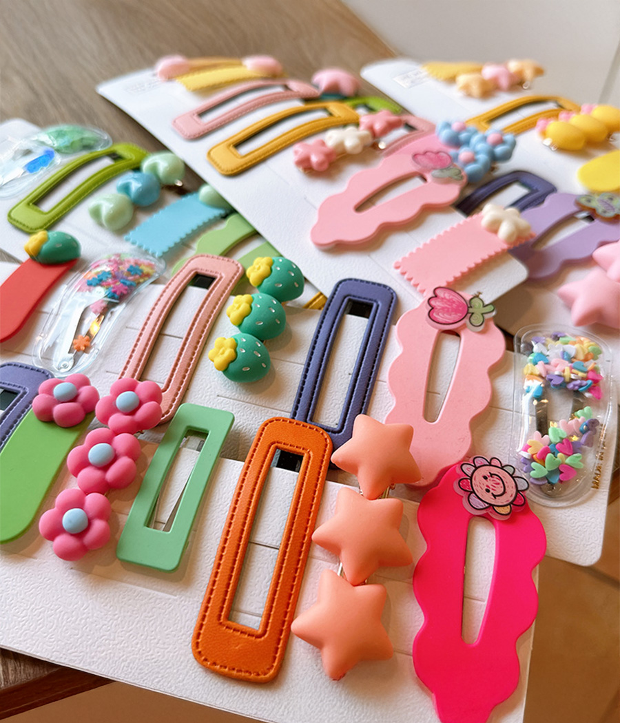 82558 Lot de 6 barrettes bébé fille – Multicolores & fantaisie – Image 1