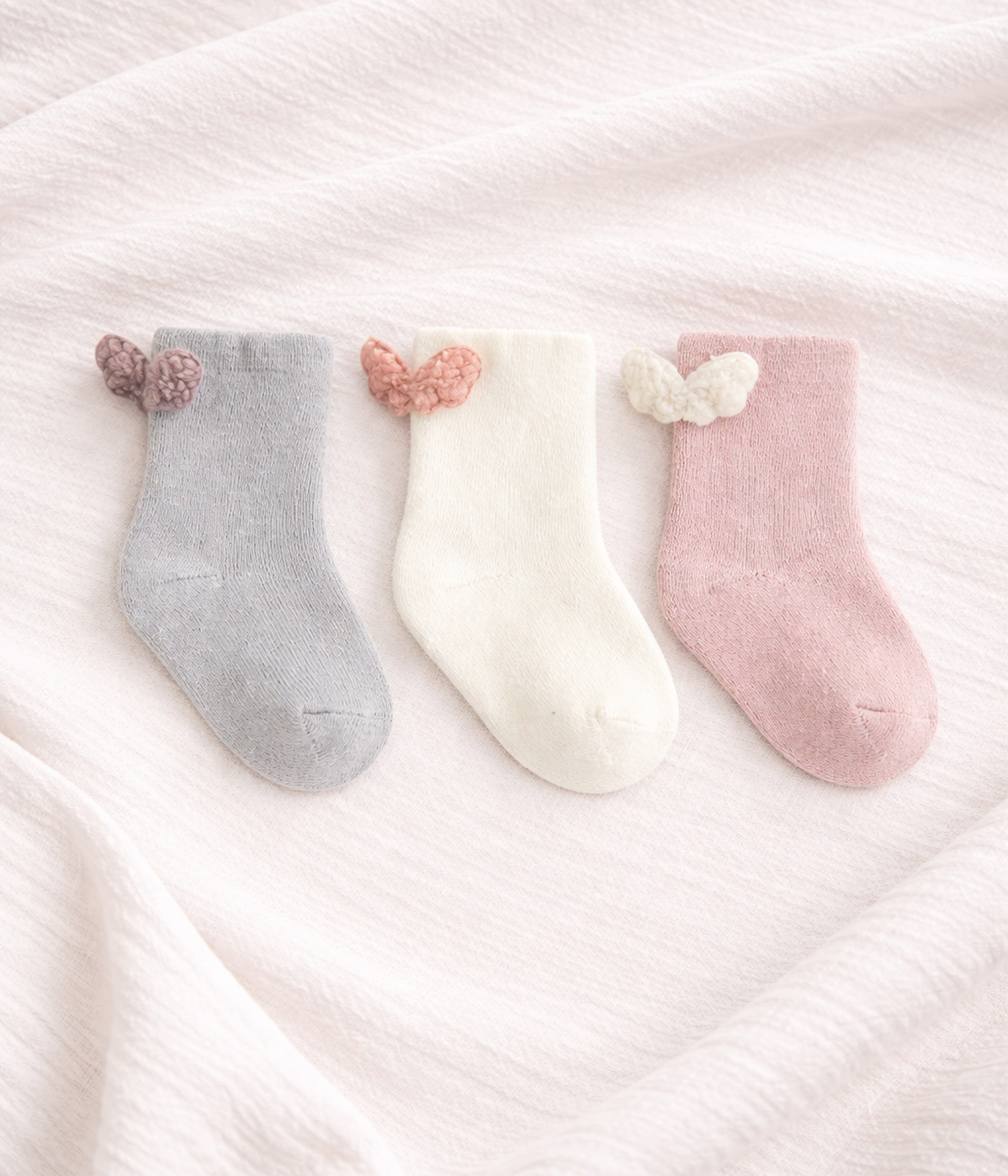 84387 Lot de 3 paires de chaussettes bébé – Ailes d’Ange – Image 1