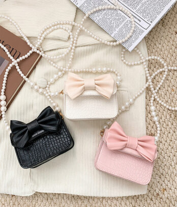 Mini sacs pour fille à nœud et perles