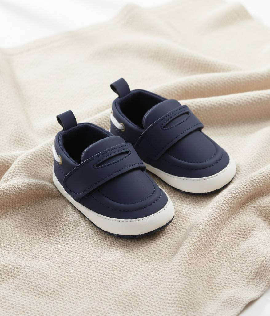 moc Mocassins Bébé Bleu Marine – Image 1
