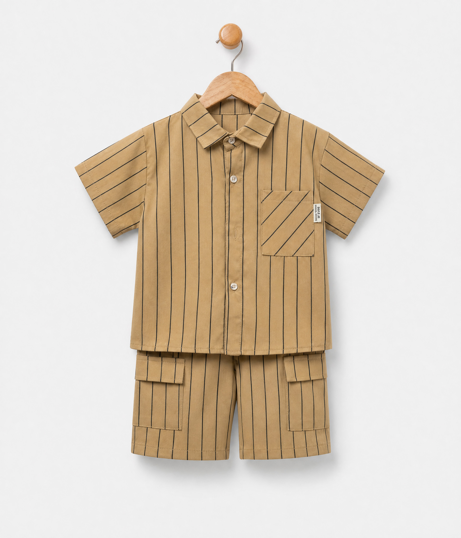 469363 Ensemble garçon camel rayé 3 piéces – Image 1