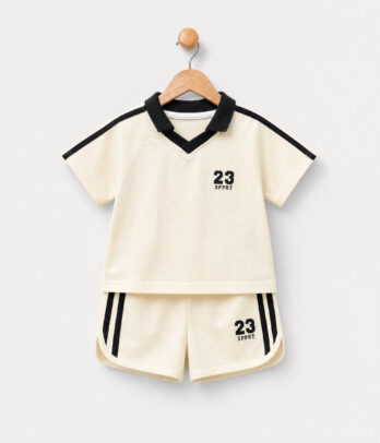 Ensemble sport 2 pièces enfant unisexe beige