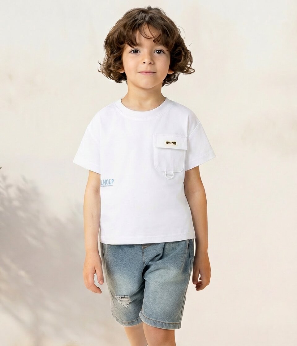 715586 Ensemble complet garçon blanc pratique – Image 1