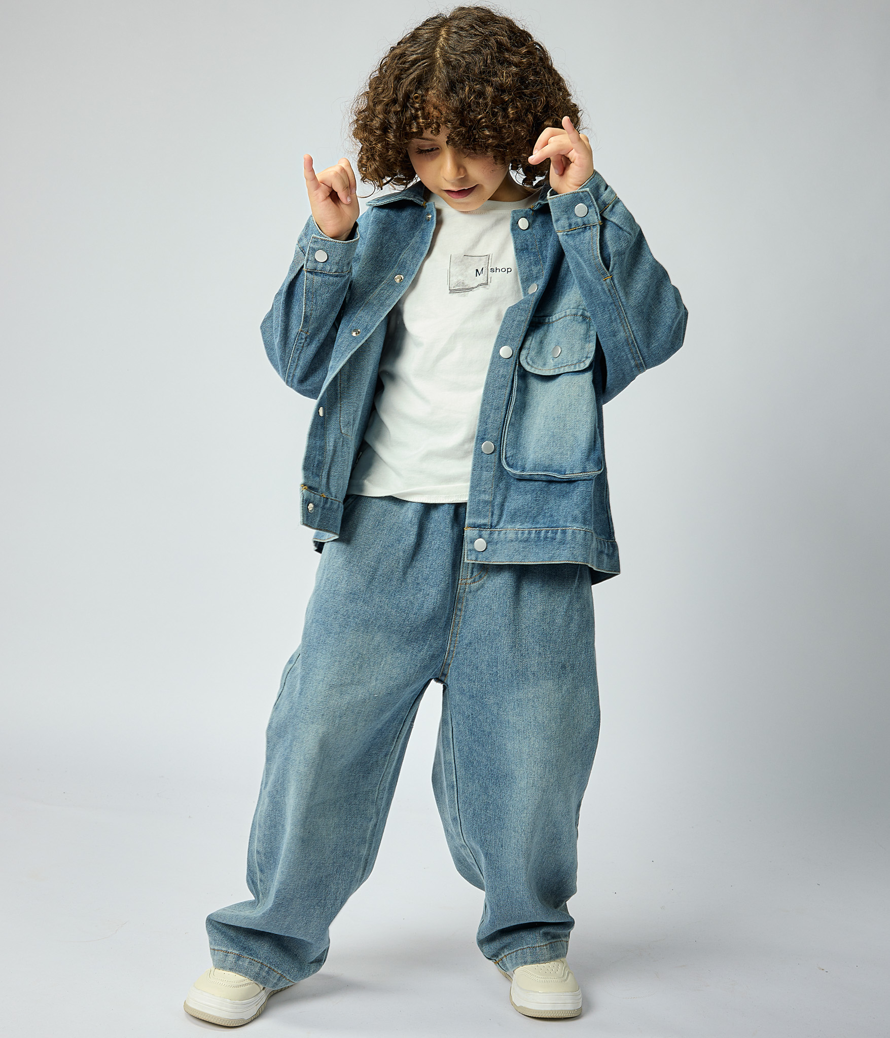 mazyoud0837 Ensemble denim 2 pièces – Veste & Pantalon – Image 1