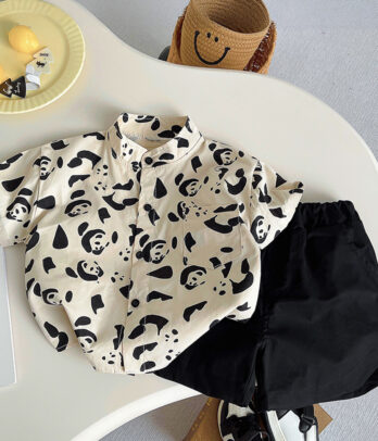 2 pièces chemise légère et short noir
