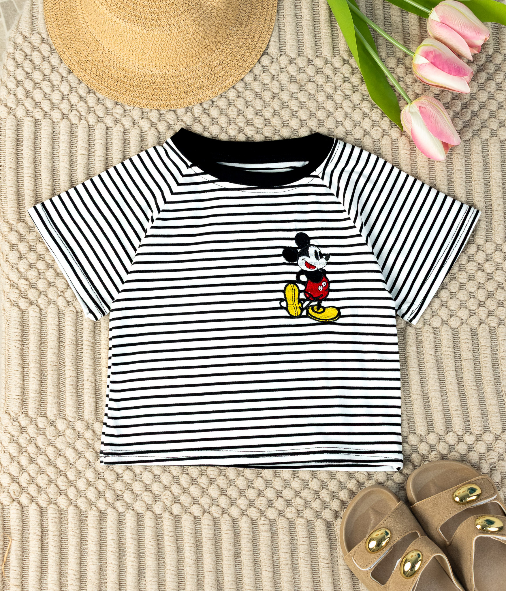 24-050186 T-shirt enfant à rayures illustré – Image 1