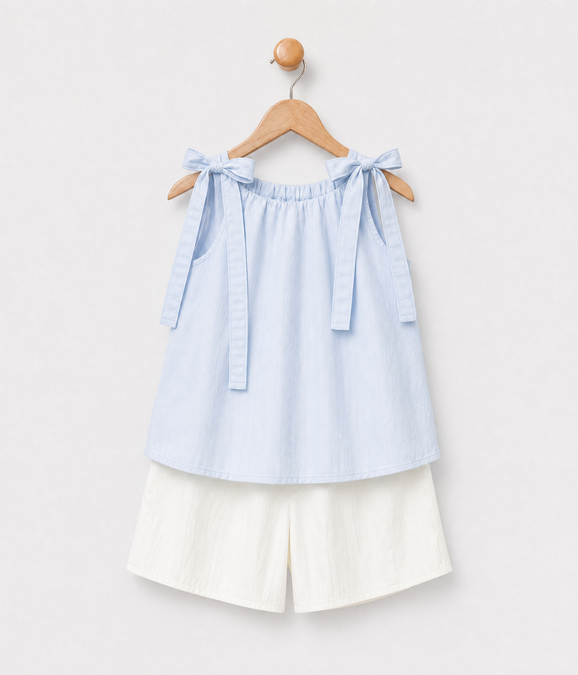363235 look fillette 2 pièces bleu ciel et blanc – Image 1