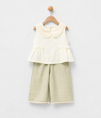 2 pièces fille blouse élégante et pantalon fluide