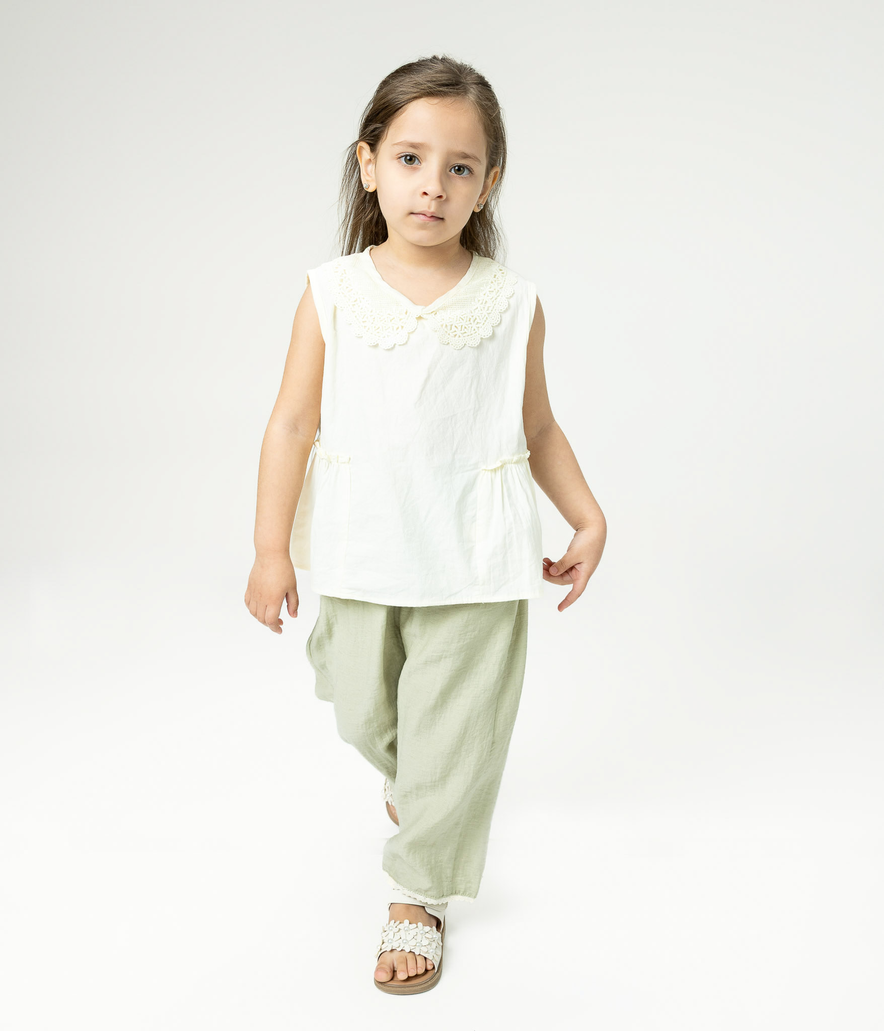 387688 (4)-Edit-Edit-2 2 pièces fille blouse élégante et pantalon fluide – Image 1