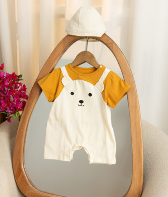 2 en 1 bébé barboteuse écrue