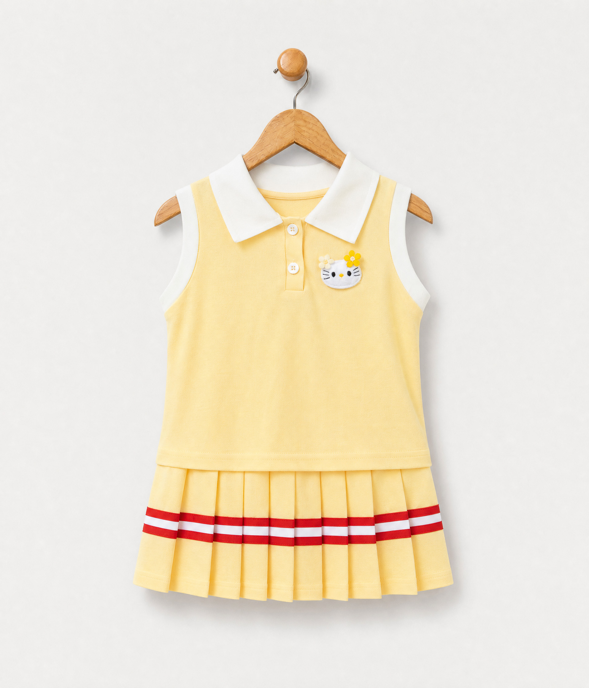 418487 Ensemble fille 2 pièces jaune – Image 1