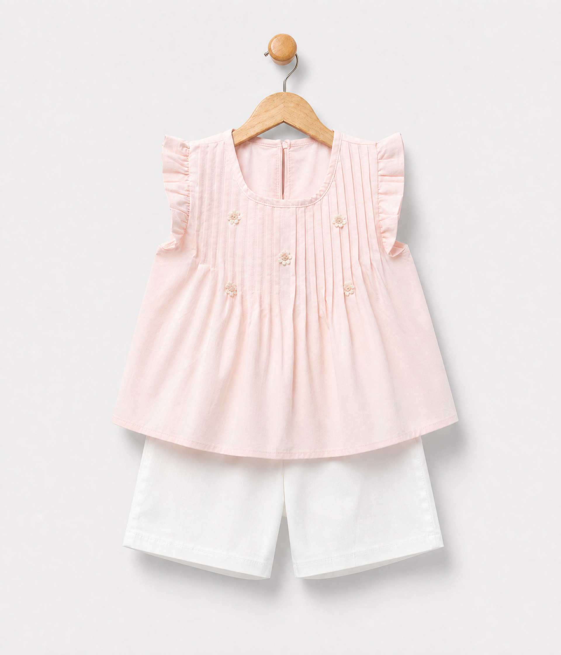 436868 Duo fille rose pastel & blanc style léger – Image 1