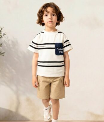 Duo blanc rayé pour un look cool