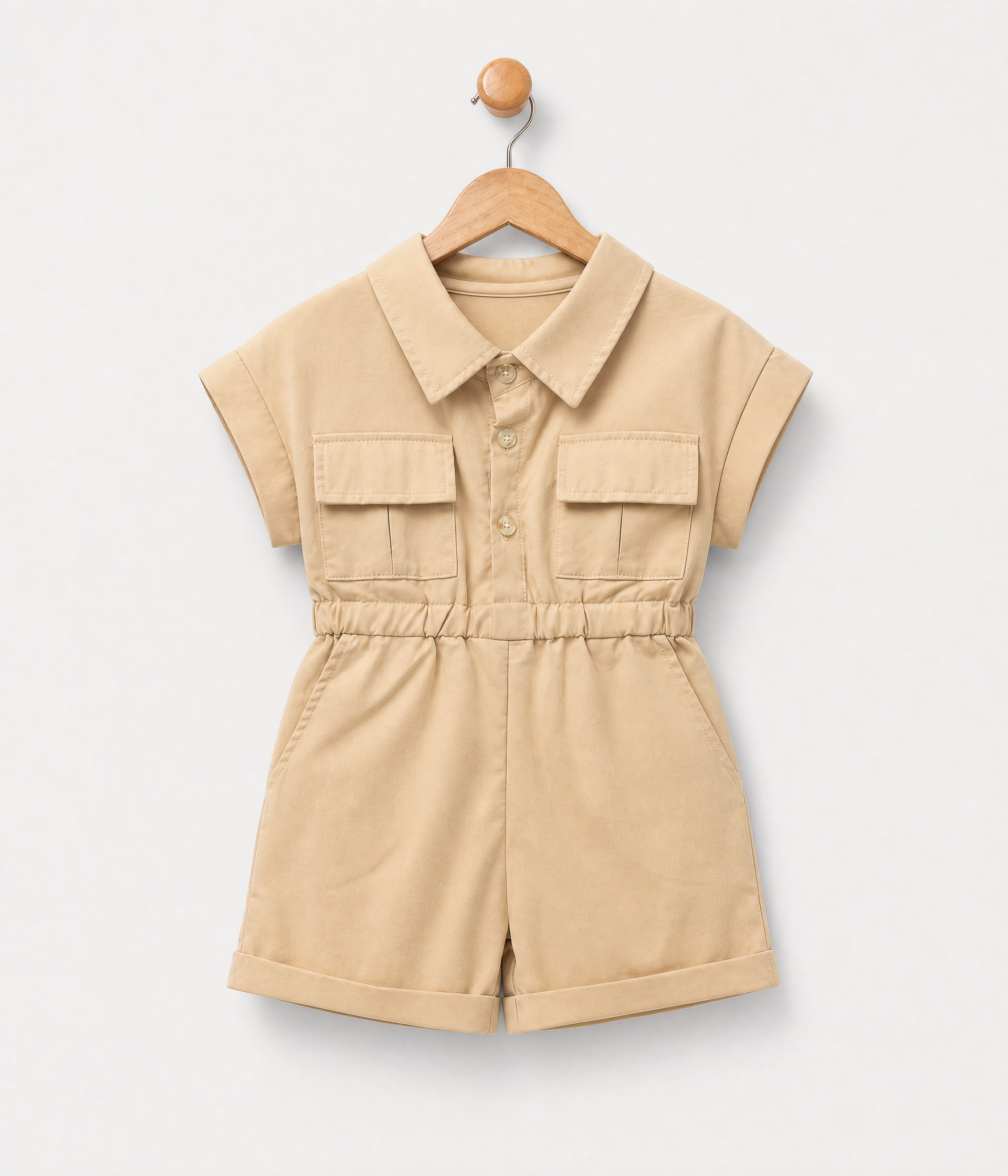 672448 Combishort fille beige chic – Image 1
