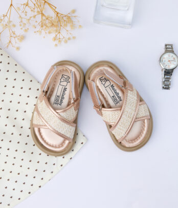 Sandales fille beige rosé – Style naturel chic