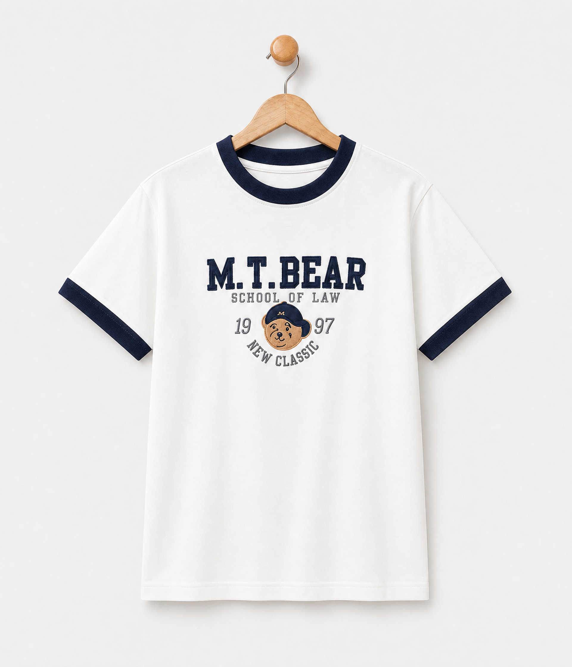 766452 T-shirt enfant blanc imprimé ours – Image 1