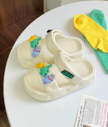 crocs enfant blanches dinosaures