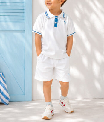 Ensemble blanc bébé garçon polo & short