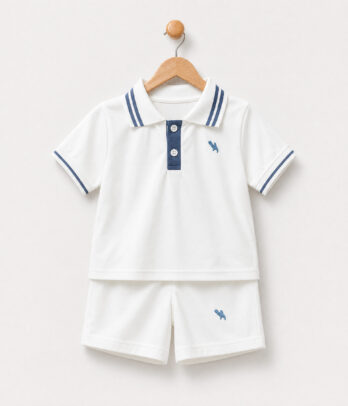 Ensemble blanc bébé garçon polo & short