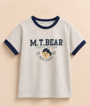 T-shirt enfant gris imprimé ours