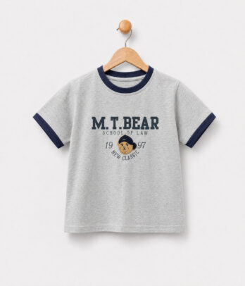 T-shirt enfant gris imprimé ours