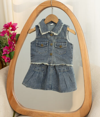 Ensemble 2 pièces fille denim casual
