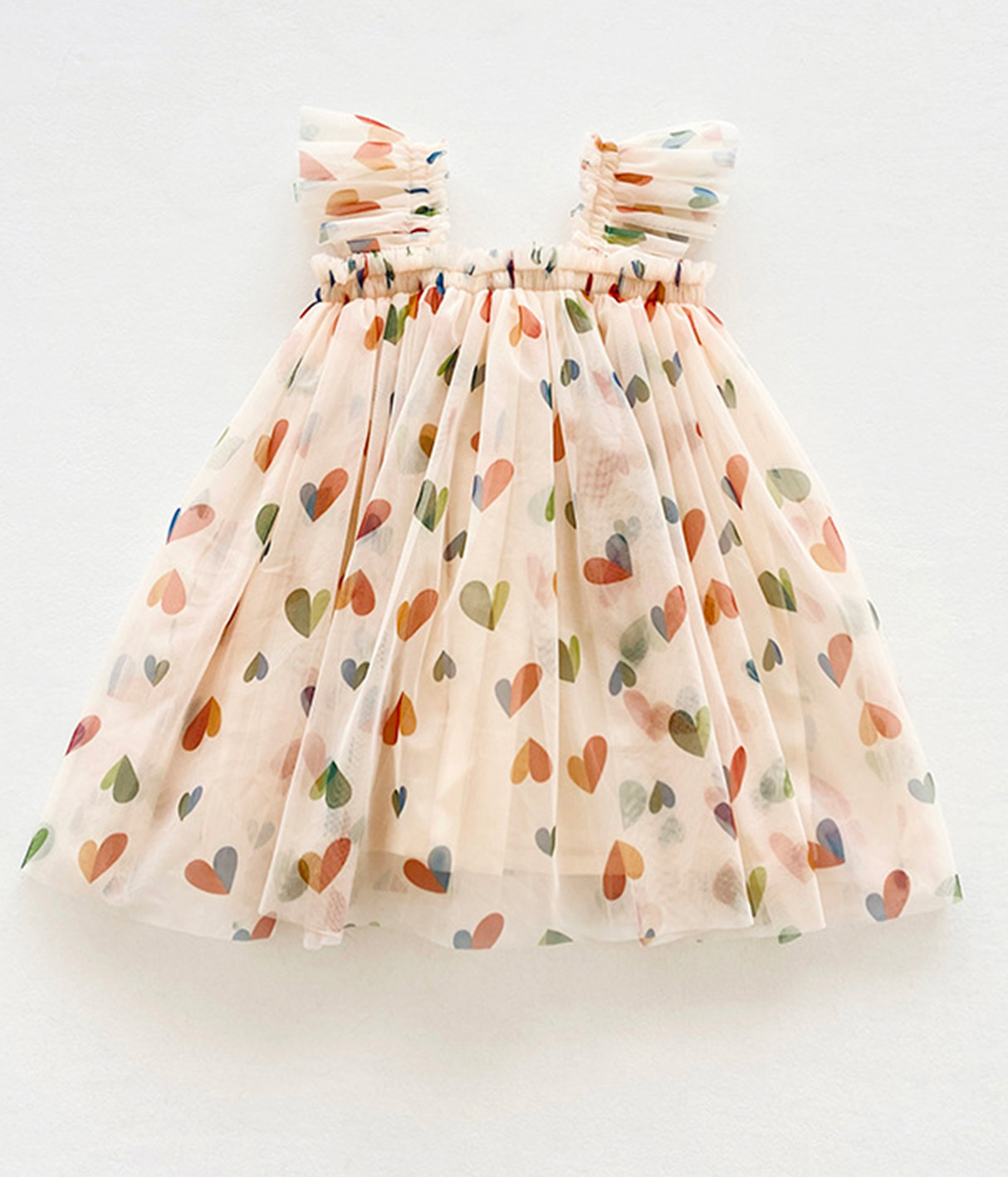 O1CN01lfdq1T1a4SL1913UX_!!2202653276-0-cib Robe fillette en tulle écru imprimé cœurs – Image 1
