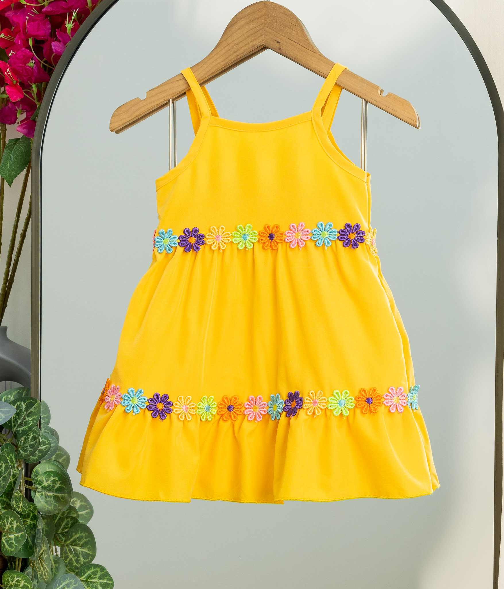 Untitled Session0044 Robe fille jaune fleurie – Image 1