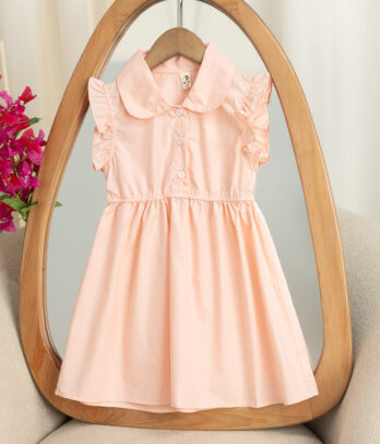 Robe fillette rose poudré